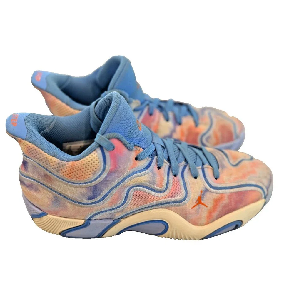 Jordan Tatum 3 Tie Dye Blue Pink Basketball Sneaker HF 3136–400 Youth 7